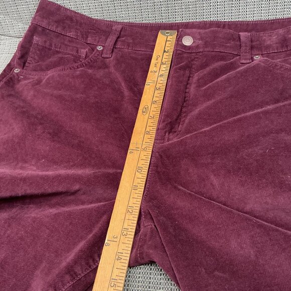 Time And Tru Womens Size 20 Burgundy Wine Velvet Wide Leg Pants - Picture 6 of 12